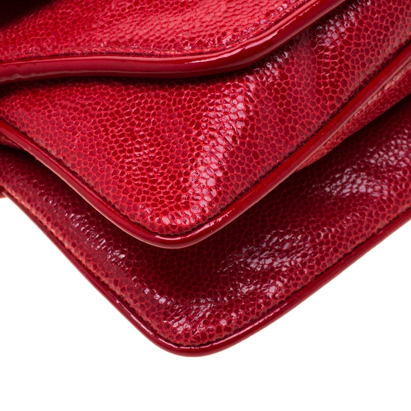 Stella McCartney Red Faux Leather Appaloosa Clutch For Women 12 Stella McCartney Red Faux Leather Appaloosa Clutch For Women - Image 10