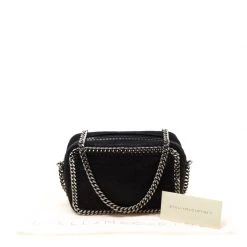 Stella McCartney Black Shaggy Deer Faux Leather Falabella Crossbody Bag For Women -Stella McCartney Sales luxury women stella mccartney used handbags p198677 006