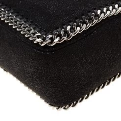 Stella McCartney Black Shaggy Deer Faux Leather Falabella Crossbody Bag For Women -Stella McCartney Sales luxury women stella mccartney used handbags p198677 010