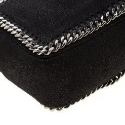 Stella McCartney Black Shaggy Deer Faux Leather Falabella Crossbody Bag For Women -Stella McCartney Sales luxury women stella mccartney used handbags p198677 011