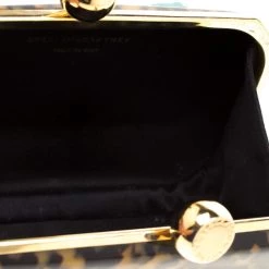 Stella McCartney Black/Brown Plexiglass Lucia Clutch For Women -Stella McCartney Sales luxury women stella mccartney used handbags p200787 004