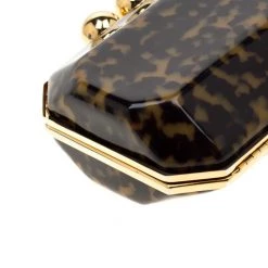 Stella McCartney Black/Brown Plexiglass Lucia Clutch For Women -Stella McCartney Sales luxury women stella mccartney used handbags p200787 010