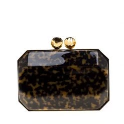 Stella McCartney Black/Brown Plexiglass Lucia Clutch For Women -Stella McCartney Sales luxury women stella mccartney used handbags p200787 1560319890 013