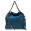 Stella McCartney Blue Faux Leather Mini Falabella Tote For Women 2 Stella McCartney Blue Faux Leather Mini Falabella Tote For Women -Stella McCartney Sales luxury women stella mccartney used handbags p209318 010