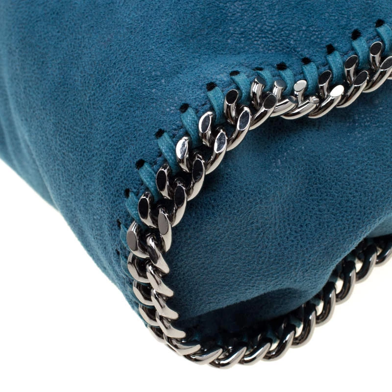 Stella McCartney Blue Faux Leather Mini Falabella Tote For Women 13 Stella McCartney Blue Faux Leather Mini Falabella Tote For Women - Image 11