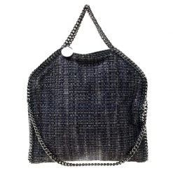 Stella McCartney Blue Boucle Fabric Small Falabella Tote For Women