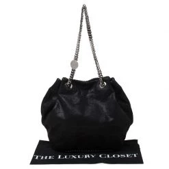 Stella McCartney Black Faux Leather Bucket Bag For Women 21 Stella McCartney Black Faux Leather Bucket Bag For Women -Stella McCartney Sales luxury women stella mccartney used handbags p216636 007