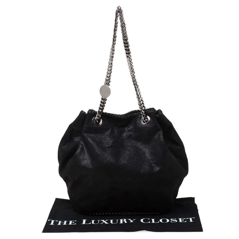 Stella McCartney Black Faux Leather Bucket Bag For Women 11 Stella McCartney Black Faux Leather Bucket Bag For Women - Image 9