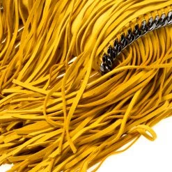 Stella McCartney Yellow Faux Leather Mini Falabella Fringe Tote For Women -Stella McCartney Sales luxury women stella mccartney used handbags p217670 009