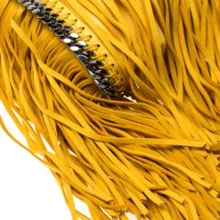 Stella McCartney Yellow Faux Leather Mini Falabella Fringe Tote For Women -Stella McCartney Sales luxury women stella mccartney used handbags p217670 010