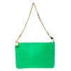Stella McCartney Green Faux Alligator Chain Clutch For Women -Stella McCartney Sales luxury women stella mccartney used handbags p218166 009