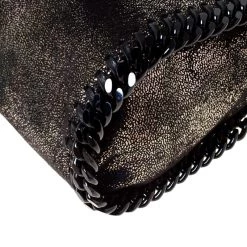 Stella McCartney Metallic Black Faux Leather Falabella Crossbody Bag For Women -Stella McCartney Sales luxury women stella mccartney used handbags p223474 012