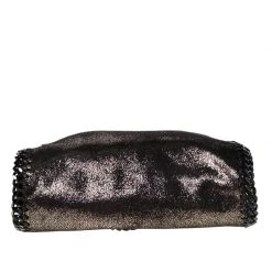 Stella McCartney Metallic Black Faux Leather Falabella Crossbody Bag For Women -Stella McCartney Sales luxury women stella mccartney used handbags p223474 014