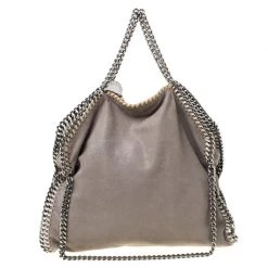 Stella McCartney Grey Faux Leather Falabella Chain Tote For Women
