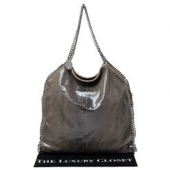 Stella McCartney Metallic Python Faux Leather Large Falabella Tote For Women -Stella McCartney Sales luxury women stella mccartney used handbags p227258 007