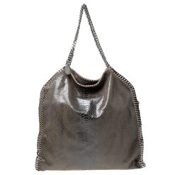 Stella McCartney Metallic Python Faux Leather Large Falabella Tote For Women