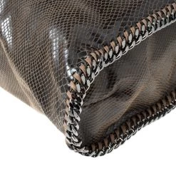 Stella McCartney Metallic Python Faux Leather Large Falabella Tote For Women -Stella McCartney Sales luxury women stella mccartney used handbags p227258 011