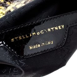 Stella McCartney Yellow/Black Python Faux Leather Falabella Flap Shoulder Bag For Women -Stella McCartney Sales luxury women stella mccartney used handbags p227299 004
