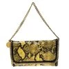 Stella McCartney Yellow/Black Python Faux Leather Falabella Flap Shoulder Bag For Women -Stella McCartney Sales luxury women stella mccartney used handbags p227299 010
