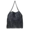 Stella McCartney Blue/Grey Tweed Falabella Fold Over Tote For Women