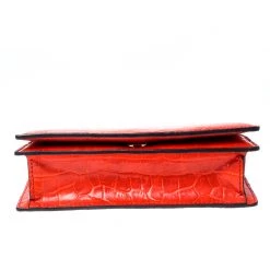 Stella McCartney Orange Embossed Crocodile Leather Clutch For Women 18 Stella McCartney Orange Embossed Crocodile Leather Clutch For Women -Stella McCartney Sales luxury women stella mccartney used handbags p230315 002