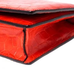 Stella McCartney Orange Embossed Crocodile Leather Clutch For Women 23 Stella McCartney Orange Embossed Crocodile Leather Clutch For Women -Stella McCartney Sales luxury women stella mccartney used handbags p230315 004