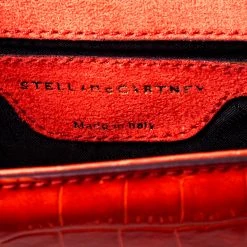 Stella McCartney Orange Embossed Crocodile Leather Clutch For Women 20 Stella McCartney Orange Embossed Crocodile Leather Clutch For Women -Stella McCartney Sales luxury women stella mccartney used handbags p230315 006