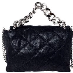 Stella McCartney Black Faux Leather Mini Beckett Shoulder Bag For Women 16 Stella McCartney Black Faux Leather Mini Beckett Shoulder Bag For Women -Stella McCartney Sales luxury women stella mccartney used handbags p235274 009