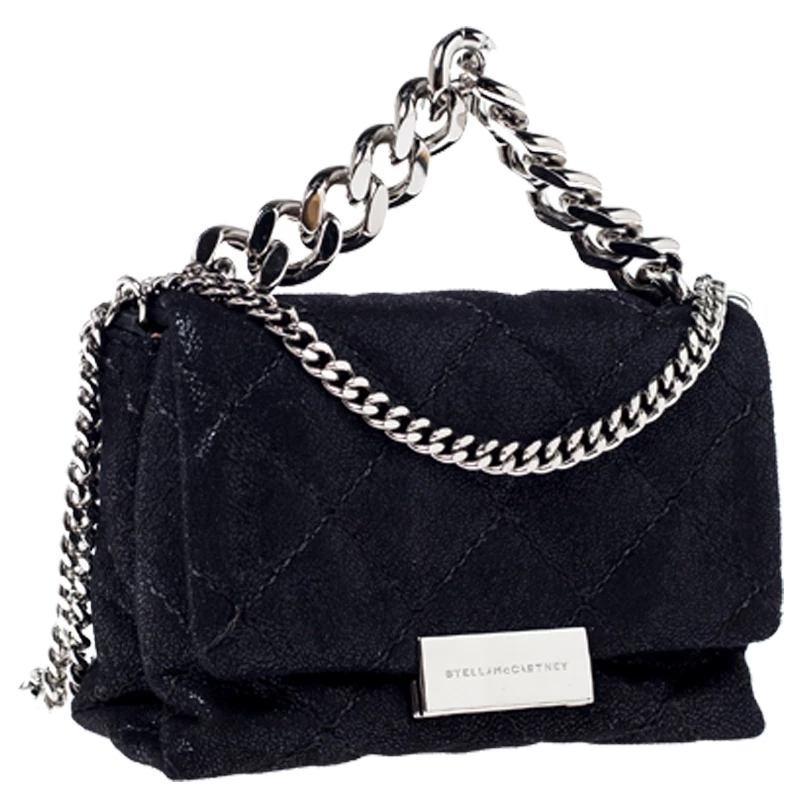 Stella McCartney Black Faux Leather Mini Beckett Shoulder Bag For Women 5 Stella McCartney Black Faux Leather Mini Beckett Shoulder Bag For Women - Image 3