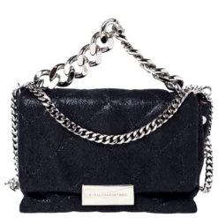 Stella McCartney Black Faux Leather Mini Beckett Shoulder Bag For Women