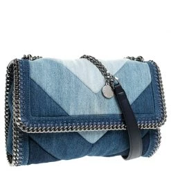 Stella McCartney Blue Eco Denim Falabella Shoulder Bag For Women -Stella McCartney Sales luxury women stella mccartney used handbags p238943 001