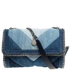 Stella McCartney Sales 12 Stella McCartney Blue Eco Denim Falabella Shoulder Bag For Women