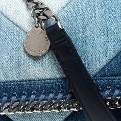 Stella McCartney Blue Eco Denim Falabella Shoulder Bag For Women -Stella McCartney Sales luxury women stella mccartney used handbags p238943 011