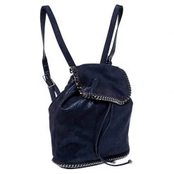 Stella McCartney Midnight Blue Faux Leather Falabella Backpack For Women 16 Stella McCartney Midnight Blue Faux Leather Falabella Backpack For Women -Stella McCartney Sales luxury women stella mccartney used handbags p243361 004