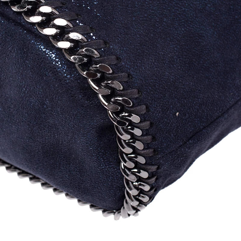 Stella McCartney Midnight Blue Faux Leather Falabella Backpack For Women 13 Stella McCartney Midnight Blue Faux Leather Falabella Backpack For Women - Image 11