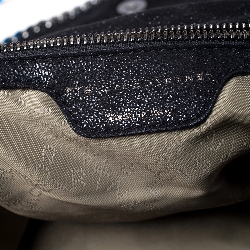 Stella McCartney Black Faux Leather Falabella Shaggy Deer Shoulder Bag For Women 10 Stella McCartney Black Faux Leather Falabella Shaggy Deer Shoulder Bag For Women - Image 8