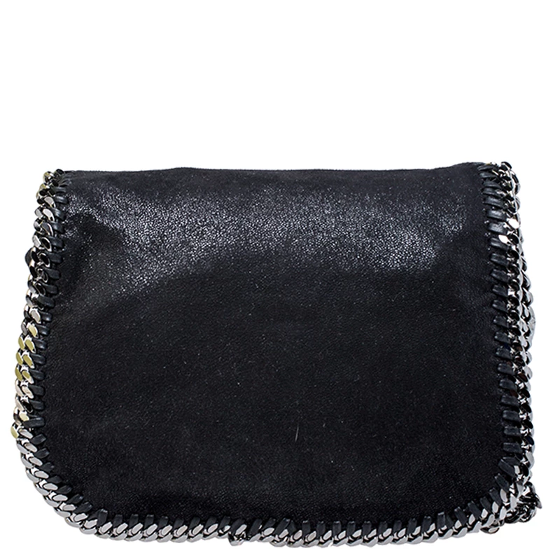 Stella McCartney Black Faux Leather Falabella Shaggy Deer Shoulder Bag For Women 6 Stella McCartney Black Faux Leather Falabella Shaggy Deer Shoulder Bag For Women - Image 4