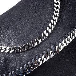 Stella McCartney Black Faux Leather Falabella Shaggy Deer Shoulder Bag For Women 17 Stella McCartney Black Faux Leather Falabella Shaggy Deer Shoulder Bag For Women -Stella McCartney Sales luxury women stella mccartney used handbags p245574 007