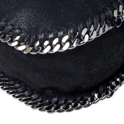 Stella McCartney Black Faux Leather Falabella Shaggy Deer Shoulder Bag For Women 23 Stella McCartney Black Faux Leather Falabella Shaggy Deer Shoulder Bag For Women -Stella McCartney Sales luxury women stella mccartney used handbags p245574 010