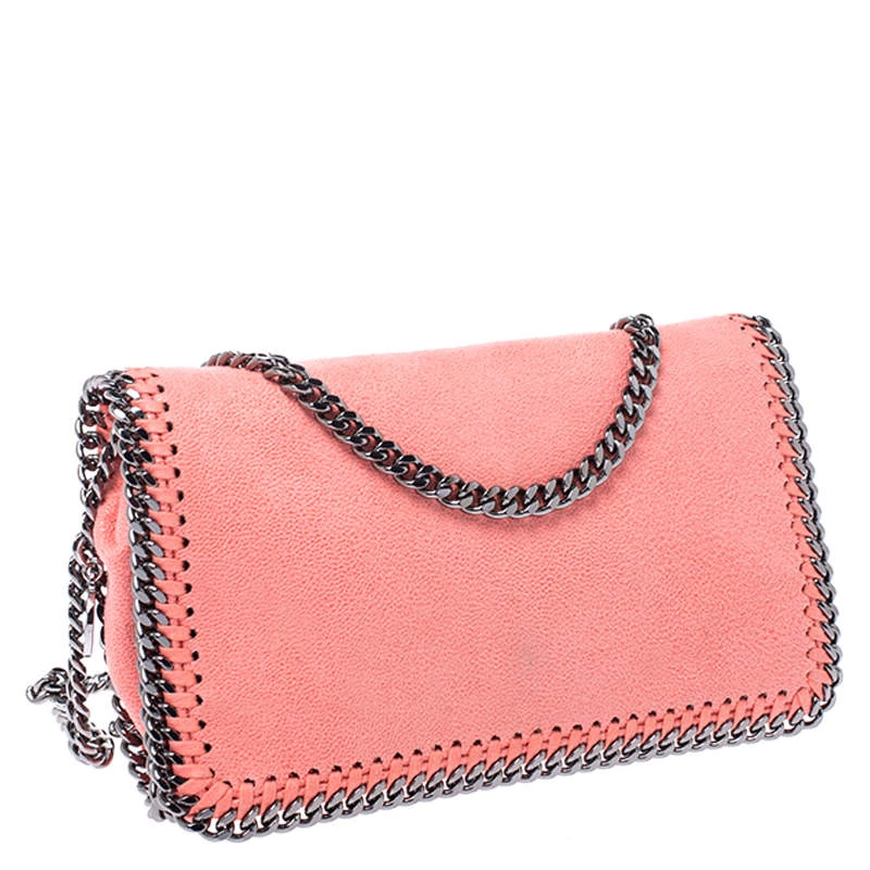 Stella McCartney Coral Faux Leather Falabella Flap Shoulder Bag For Women 5 Stella McCartney Coral Faux Leather Falabella Flap Shoulder Bag For Women - Image 3