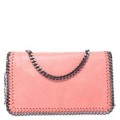 Stella McCartney Coral Faux Leather Falabella Flap Shoulder Bag For Women