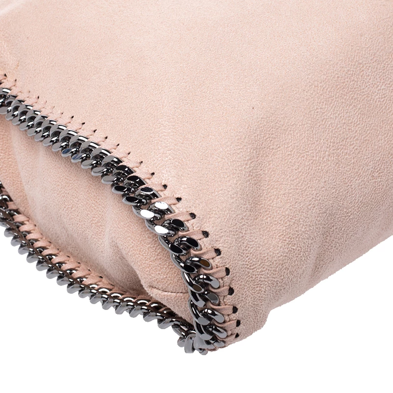 Stella McCartney Peach Faux Leather Small Falabella Tote For Women 12 Stella McCartney Peach Faux Leather Small Falabella Tote For Women - Image 10