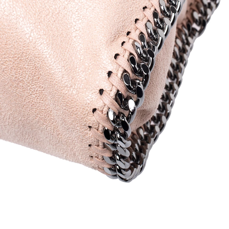 Stella McCartney Peach Faux Leather Small Falabella Tote For Women 13 Stella McCartney Peach Faux Leather Small Falabella Tote For Women - Image 11
