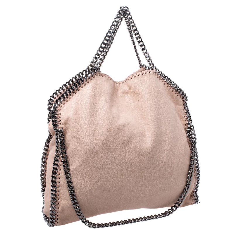 Stella McCartney Peach Faux Leather Small Falabella Tote For Women 5 Stella McCartney Peach Faux Leather Small Falabella Tote For Women - Image 3