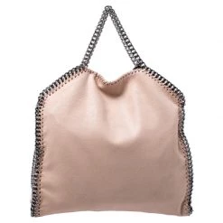 Stella McCartney Peach Faux Leather Small Falabella Tote For Women 16 Stella McCartney Peach Faux Leather Small Falabella Tote For Women -Stella McCartney Sales luxury women stella mccartney used handbags p247867 006