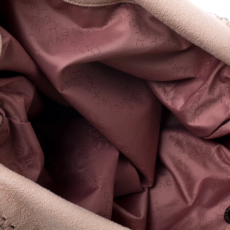 Stella McCartney Peach Faux Leather Small Falabella Tote For Women 8 Stella McCartney Peach Faux Leather Small Falabella Tote For Women - Image 6