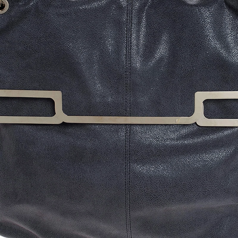 Stella McCartney Grey Faux Leather Bordered Shoulder Bag For Women 7 Stella McCartney Grey Faux Leather Bordered Shoulder Bag For Women - Image 5