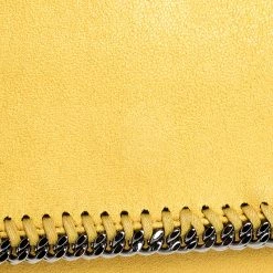 Stella McCartney Yellow Faux Leather Falabella Flap Clutch For Women -Stella McCartney Sales luxury women stella mccartney used handbags p250316 001