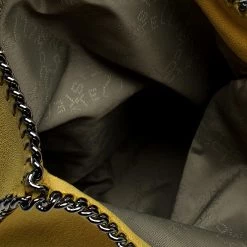 Stella McCartney Yellow Faux Leather Falabella Flap Clutch For Women -Stella McCartney Sales luxury women stella mccartney used handbags p250316 006