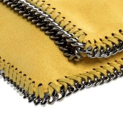 Stella McCartney Yellow Faux Leather Falabella Flap Clutch For Women -Stella McCartney Sales luxury women stella mccartney used handbags p250316 007